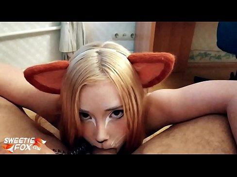 ❤️ Kitsune आफ्नो मुखमा डिक र कम निल्यो हामी मा ❌❤